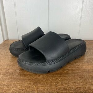 MUDD 90s Chunky Platform Slide Sandals in Black size 8